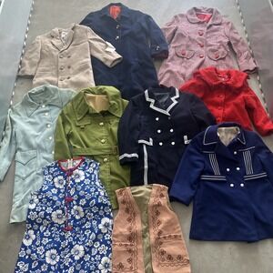 RESELLER BUNDLE! 1950s-1960s VTG Toddler & Kids Pea Coats Jackets 10 Pieces